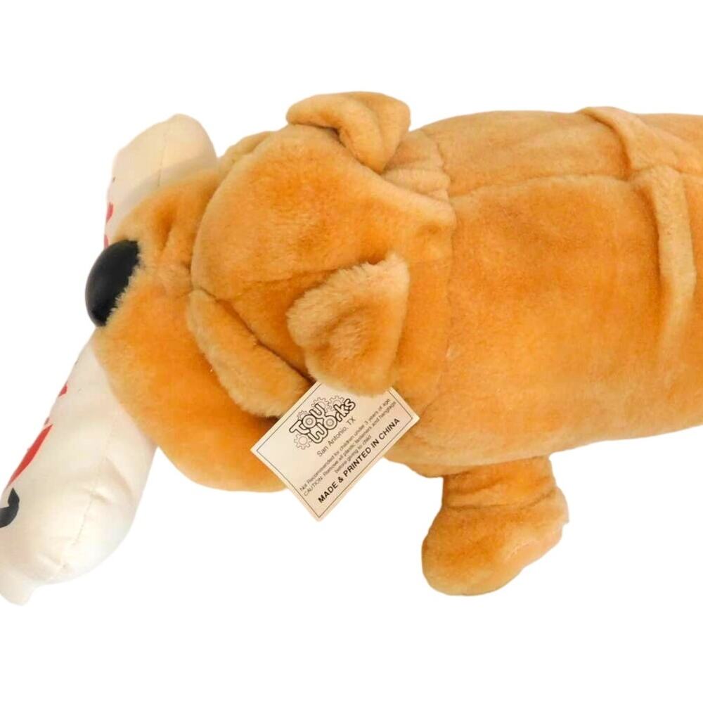 Vintage 1990s Toy Works Wassup Bone Shar Pei Dog Plush Stuffed Animal NWT 14" - Picture 5 of 12